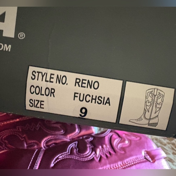 Soda Pink Metallic Heeled Boots - Picture 6 of 6